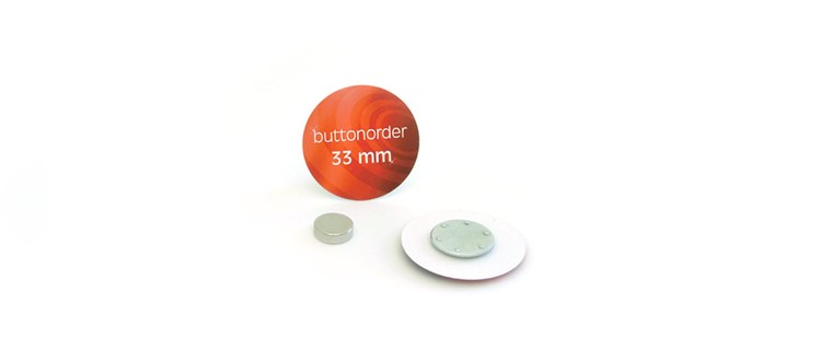 Öko-Buttons mit Kleidungsmagnet