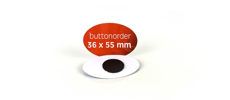 Öko-Buttons als Kühlschrankmagnet