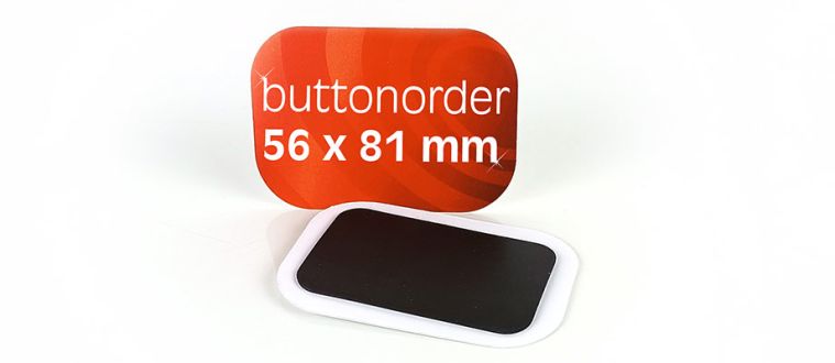 Öko-Buttons als Kühlschrankmagnet