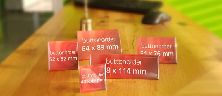 Buttons zum Aufstellen