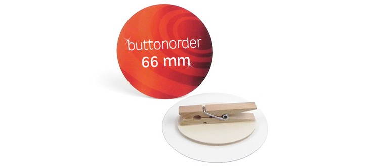 Wooden button badges