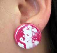 badge as ear ring