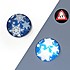 Spille catarifrangenti con falde di neve blu