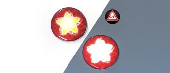 Chapa reflectantes con estrella roja Vorschaubild