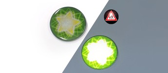 Chapa reflectantes  con estrella verde Vorschaubild